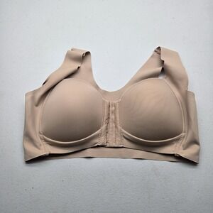 Fallsweet Women Bra 38B Beige T Shirt Wireless Comfortable Front Closure